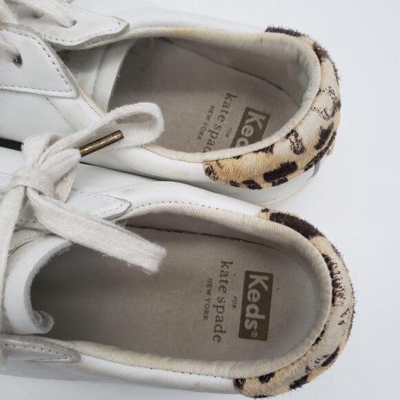 Keds x Kate Spade Ace Leather Leopard Sneakers Women's size 6 - Picture 10 of 12